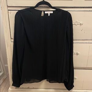 Harper Black Mandarin Collar Blouse